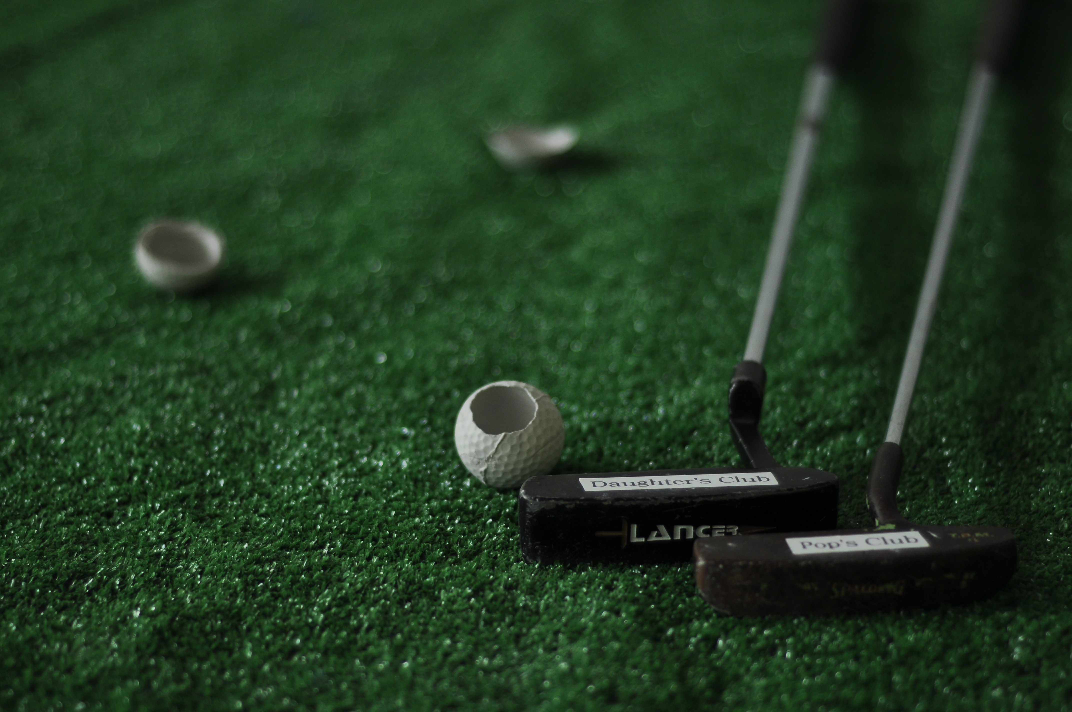 Golf Clubs and Ball Sculpture